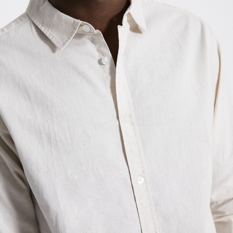 Linen blend shirt "Lucas" Ivory